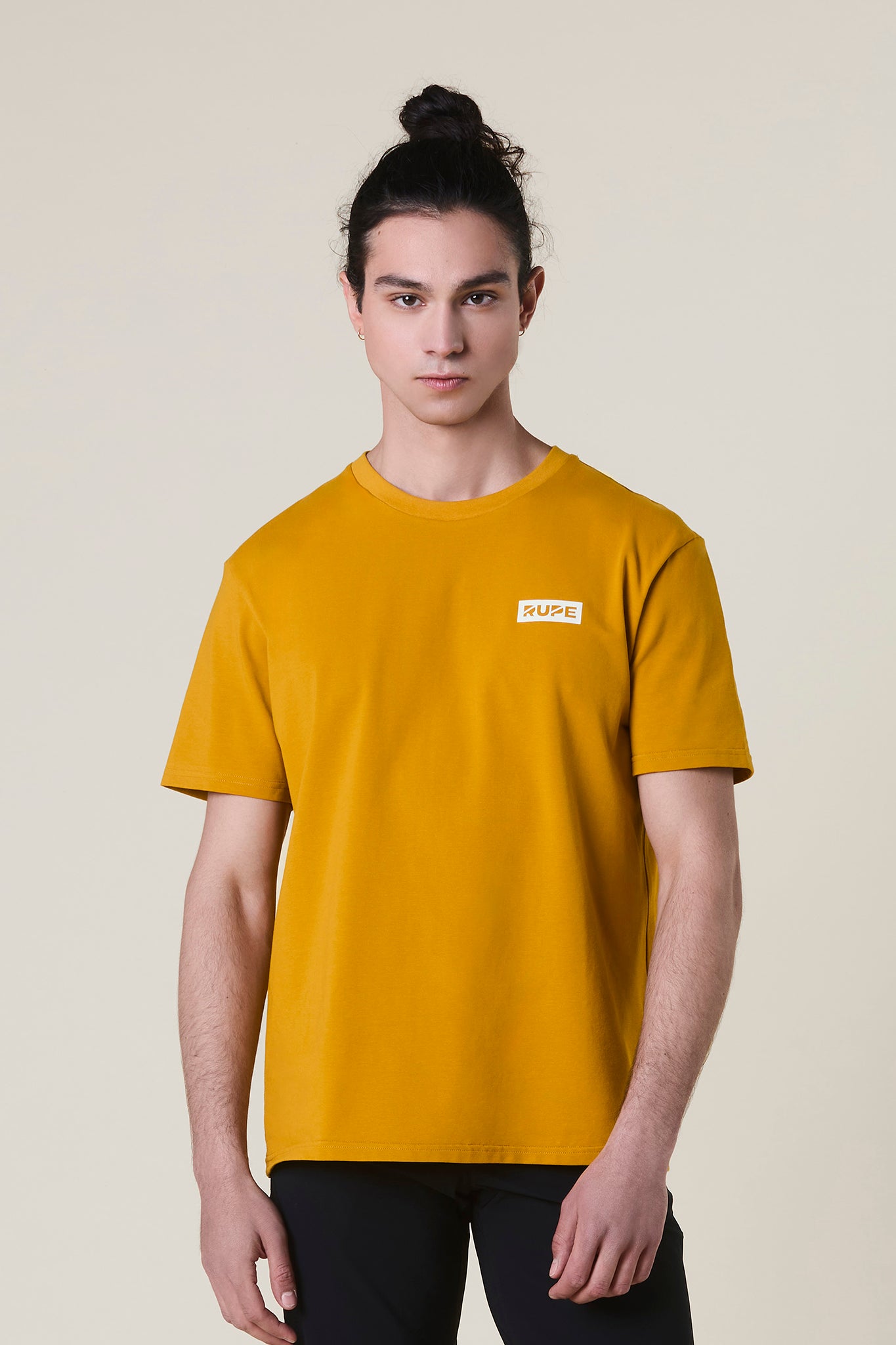 T-Shirt in cotone da uomo - Mustard