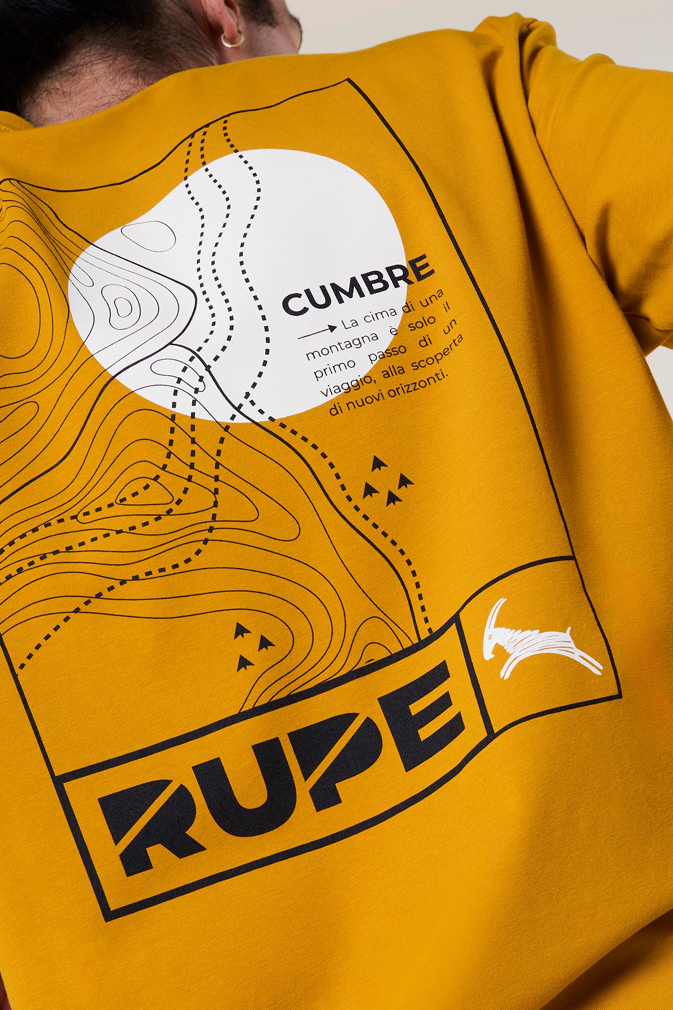 T-Shirt in cotone da uomo - Mustard