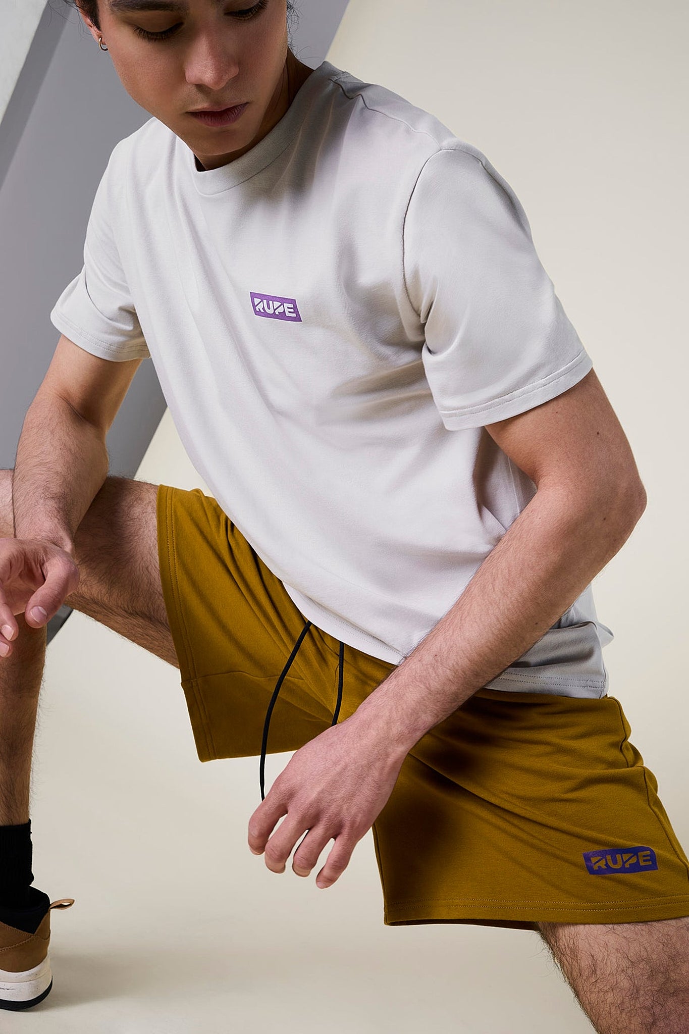 T-Shirt in cotone da uomo - Light Grey Lilla