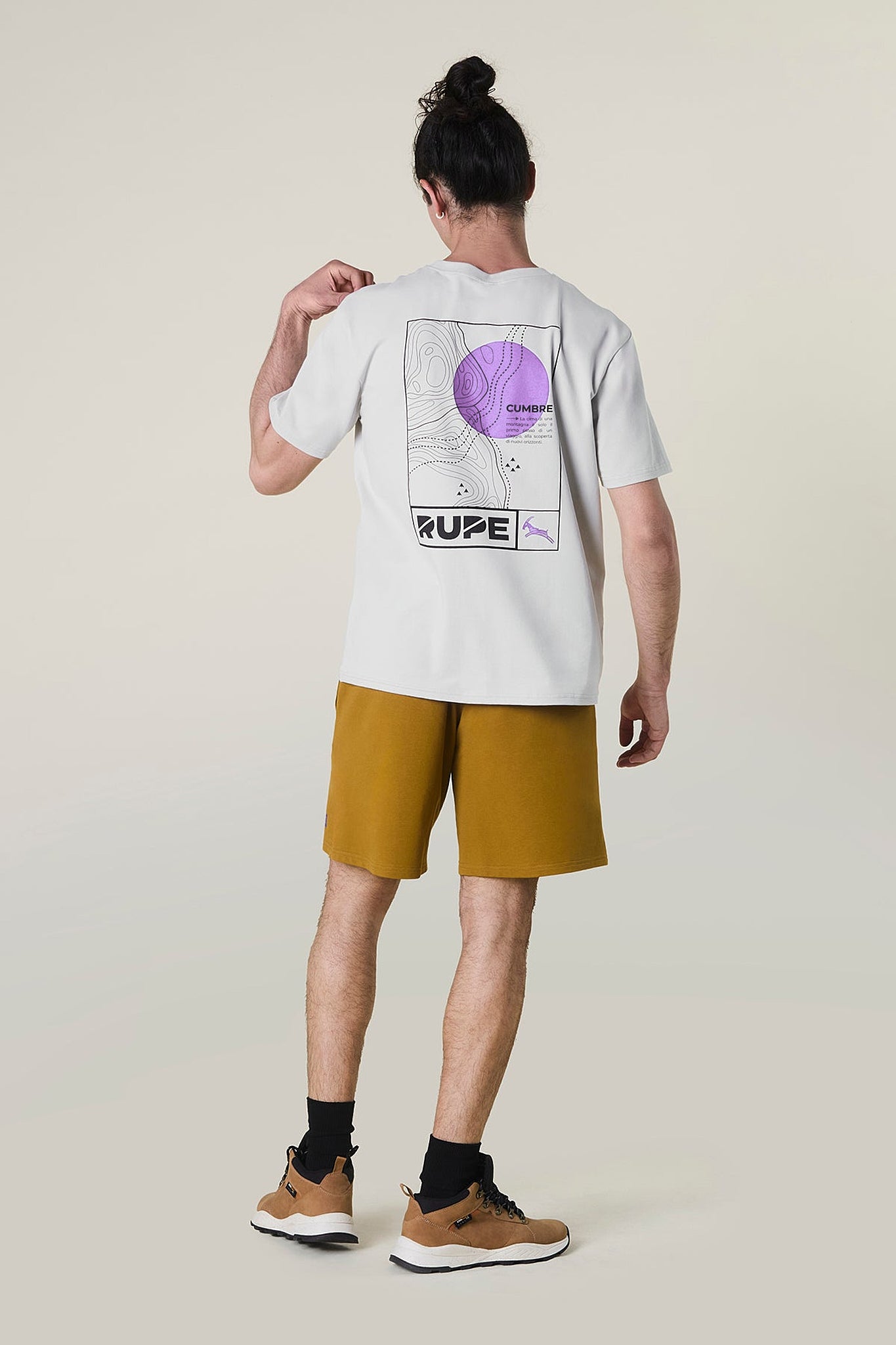 T-Shirt in cotone da uomo - Light Grey Lilla