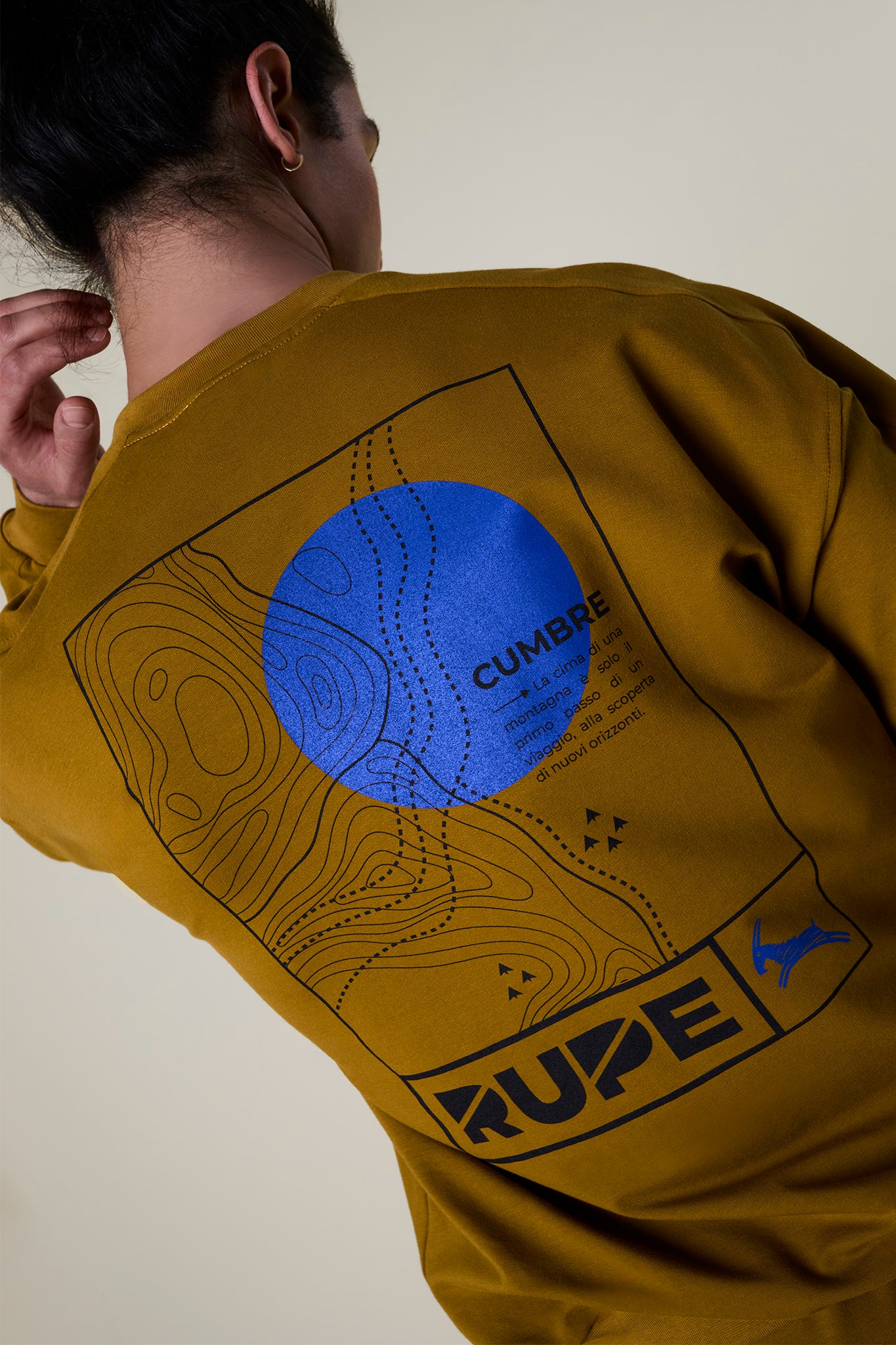 Felpa leggera uomo Olive Green Blue