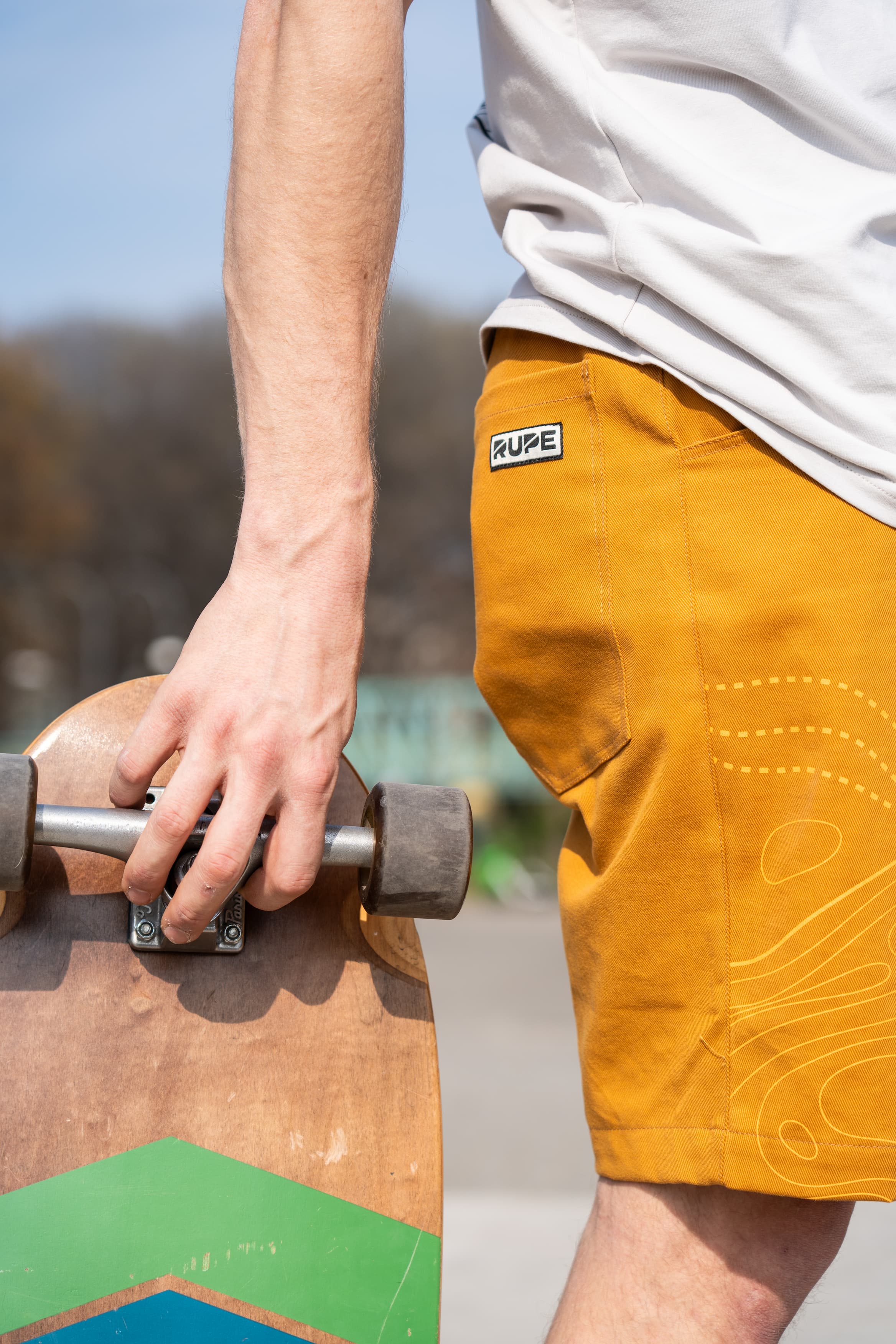 Pantalone corto arrampicata Karakorum Ocra - Uomo