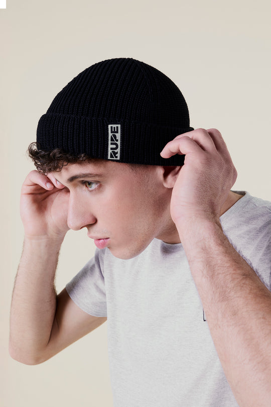 Docker Rupe Beanie Hat by Brazz - Black