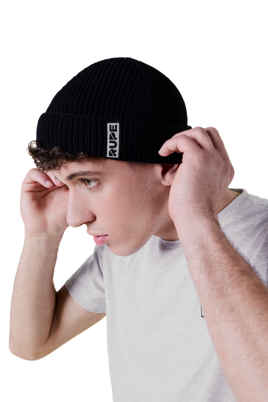 Docker Rupe Beanie Hat by Brazz - Black