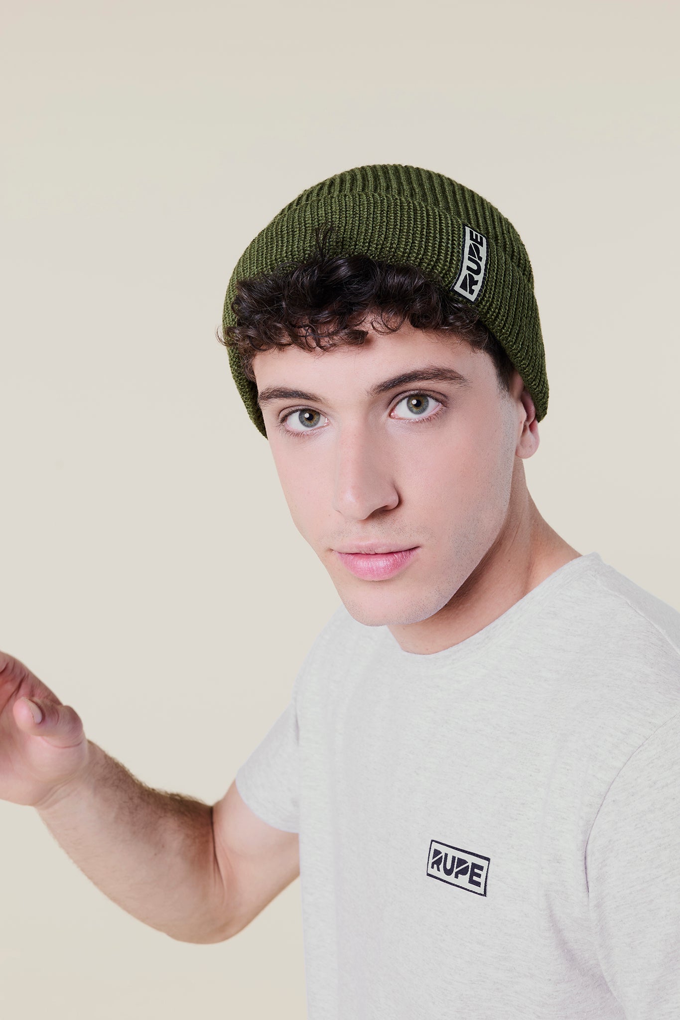 Docker Rupe Beanie Hat by Brazz - Military Green