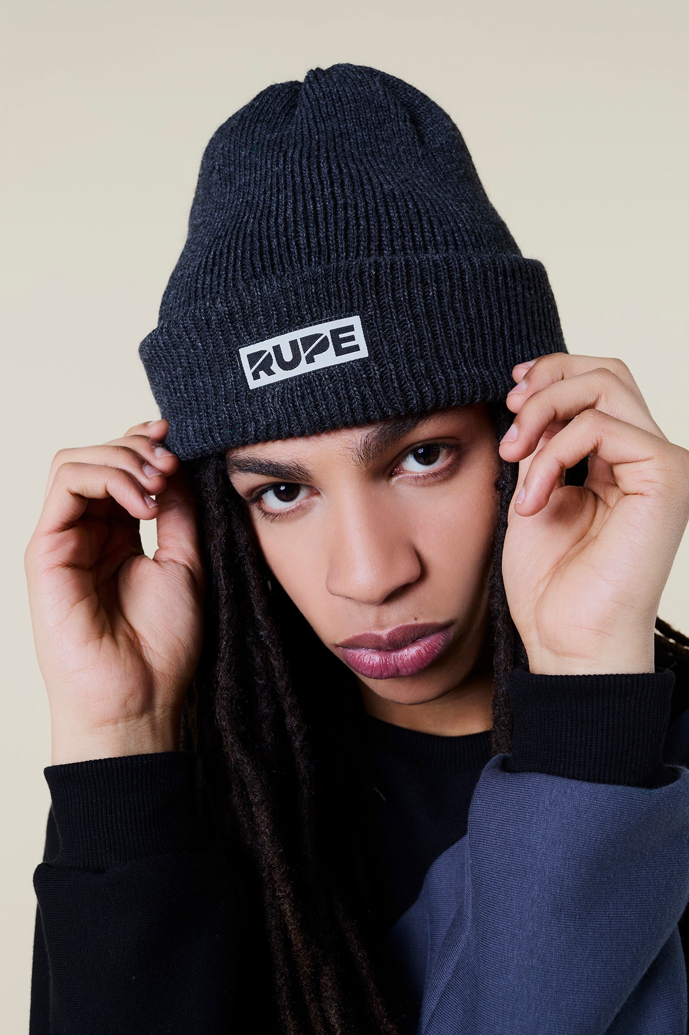 Sheep Rupe Beanie Hat by Brazz - Anthracite