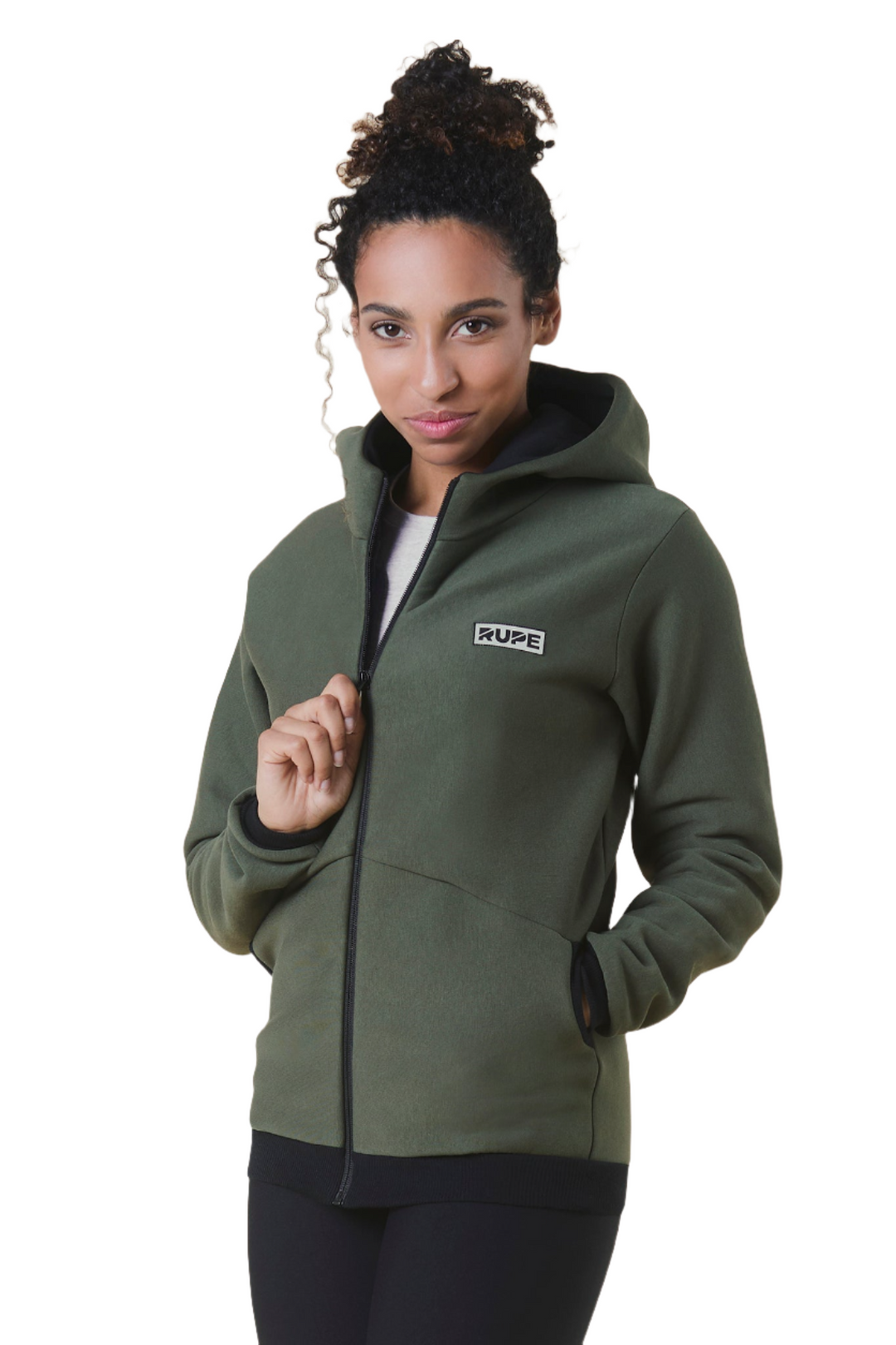 Women's Zip Hoodie - Military Green