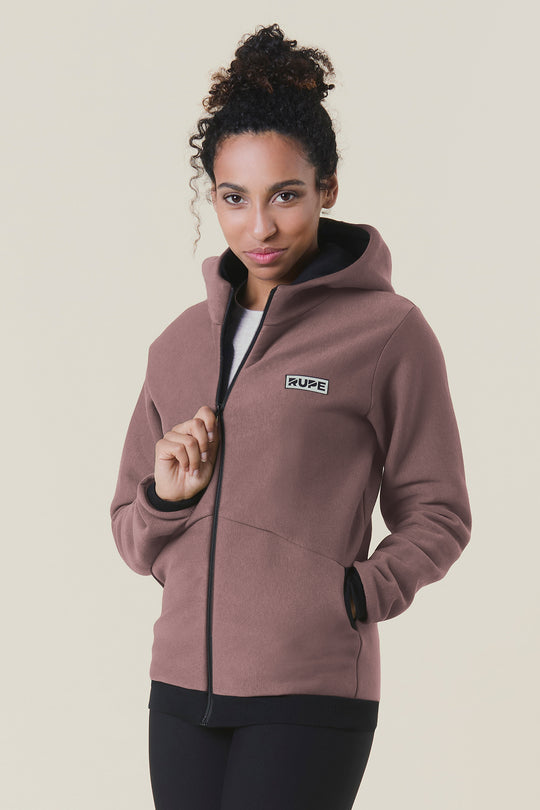 Women's Zip Hoodie - Mauve