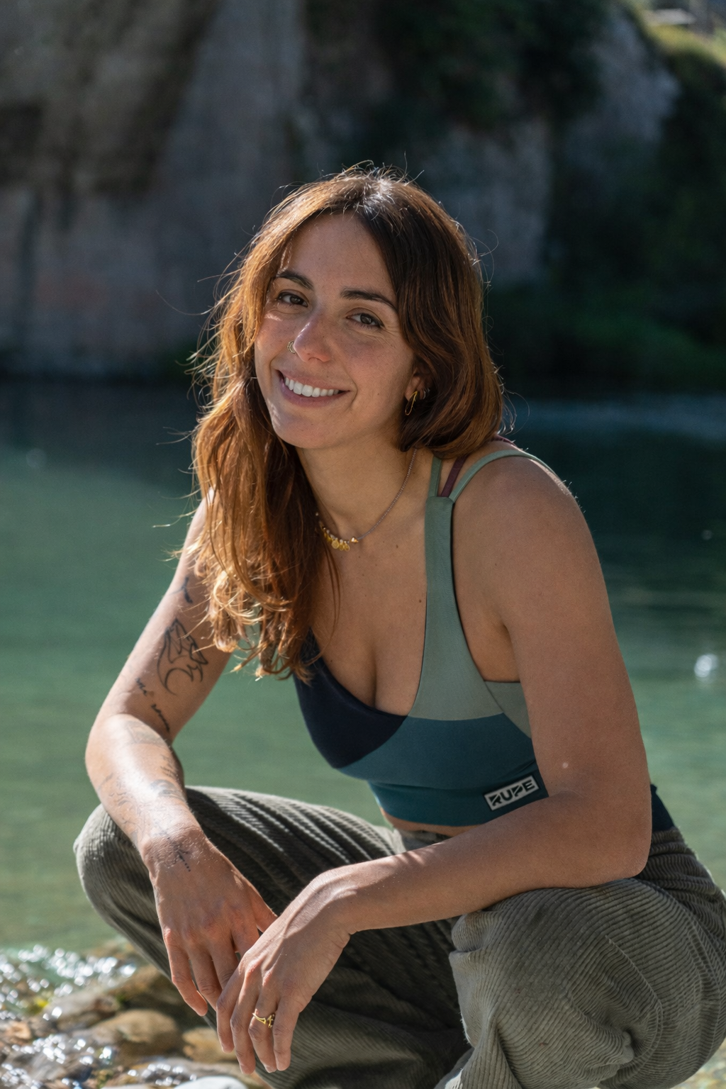 Braided Sports Top - Kaleido River