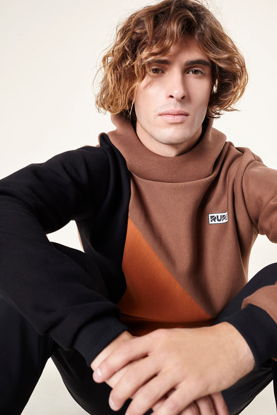 Men's 3 Colour Hoodie - Brick