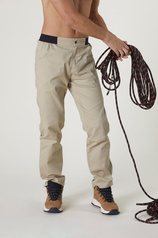 Men's Climbing Pants PYRENEES - Sand